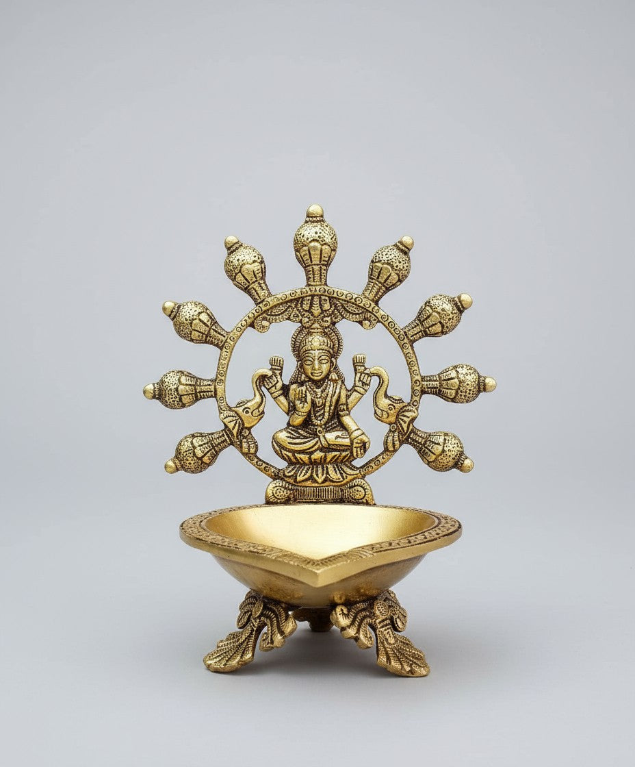 Brass Gaj lakshmi deepam, 1 piece for diwali/ housewarming / gift item